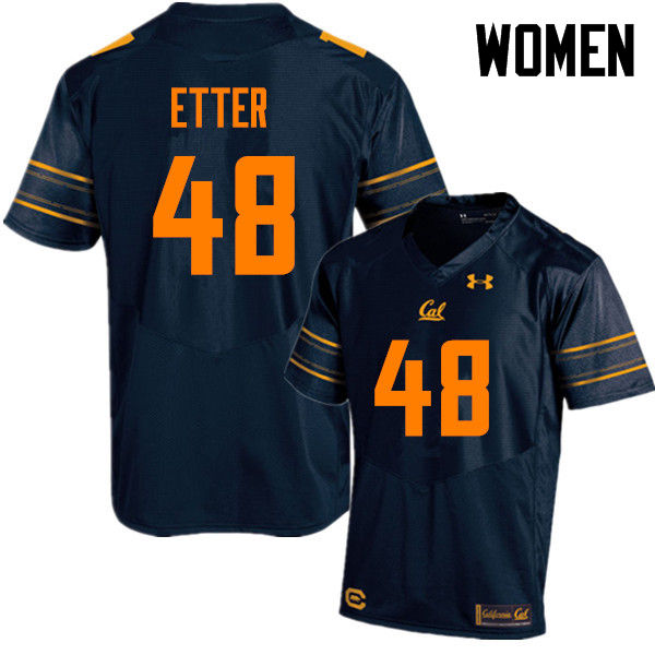 Women #48 Daniel Etter Cal Bears (California Golden Bears College) Football Jerseys Sale-Navy - Click Image to Close